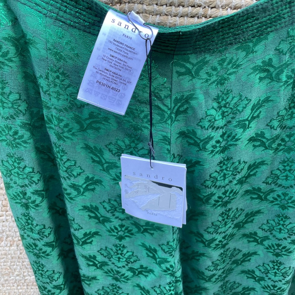 SANDRO | Jacquard Wide Leg Pant - Picture 4 of 7